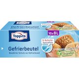 Toppits 10 diepvrieszakken, transparant, 8 liter