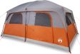vidaXL Tente familiale 8 personnes imperméable gris et orange