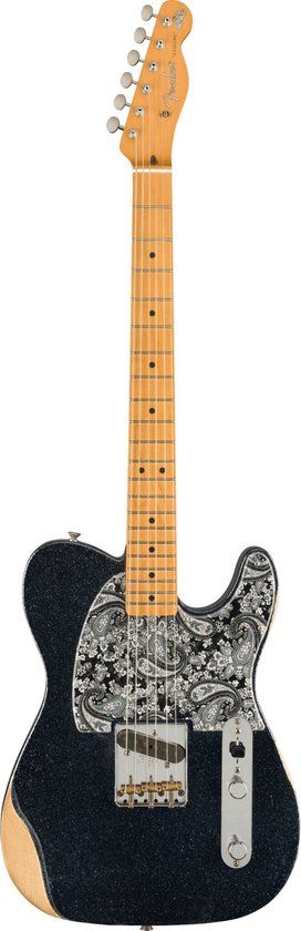 Fender Brad Paisley Road Worn Esquire - Black Sparkle - Elektrische gitaar
