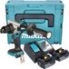 Makita DHP 492 RGJ perceuse-visseuse à percussion sans fil 18 V 141 Nm sans balai + 2x batterie 6,0 Ah + chargeur + Makpac