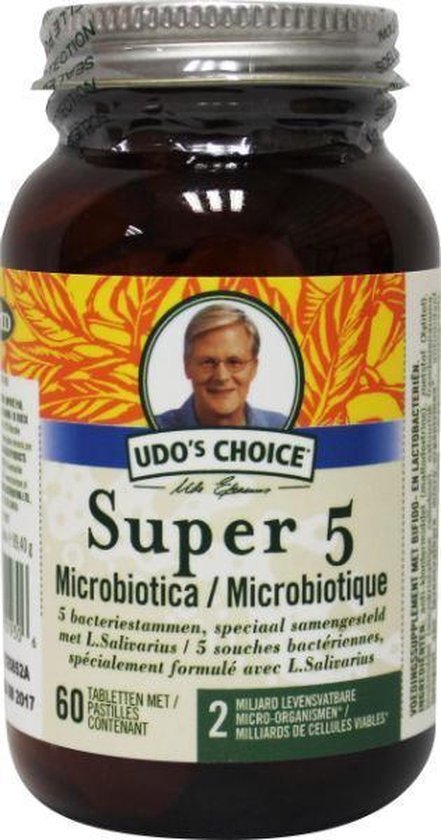 Udos Choice Super 5 Microbiotica Tabletten 60st