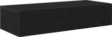 vidaXL Wandschap met lades 80x33x17 cm bewerkt hout zwart