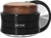 MICXNIC Palm Tamper 51mm, koffietamper à ressort pour porte-filtre DeLonghi 51mm, tamper à expresso auto-nivelant avec base à longueur d'onde en acier inoxydable 304, noyer et noir