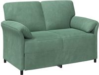 vidaXL 2-Zits Sofa Zeegroen Fluweel 138 x 83 x 95 cm