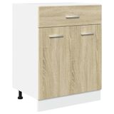 vidaXL Onderkast met lade Lyon 60x46x81,5 cm bewerkt hout sonoma eikenkleurig