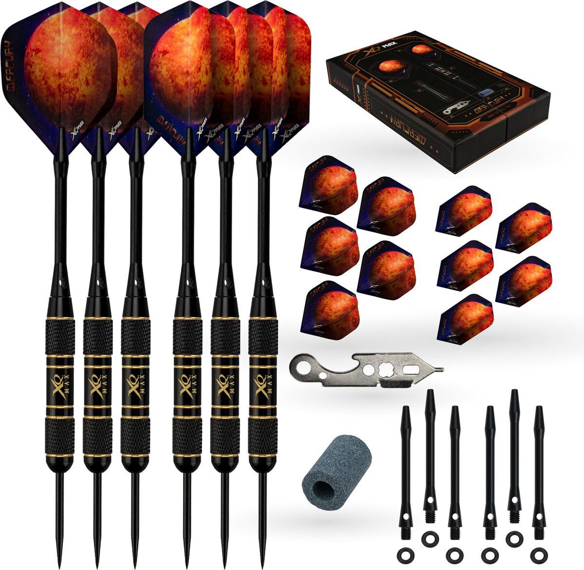 XQmax Darts XQ Max Mercury Steel Tip Dart Set - Metaal - 2022