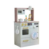 Teamson Kids Houten Speelkeuken Met Accessoires - Met Wasmachine en Mini Tuin - Groen