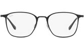 Ray-Ban Rx 6466 Lunettes de vue unisexe noir géométrique 49mm