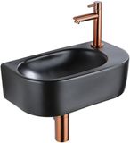 QeramiQ Fuente Fonteinset - 40x21.5x12cm - Zwart Mat