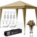 Casaria Partytent Capri - Uv 50+ Inklapbaar Waterafstotend 3x3m - Beige