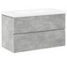 vidaXL Ensemble de meubles de salle de bain 2 pièces gris béton bois