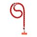 Fanhangxinsheng Cordon pour téléphone recyclé et écologique, dragonne pour téléphone portable à bandoulière et en collier avec 1 patch en métal, rouge, long, longueur réglable, universel pour la plupart des coques de téléphone