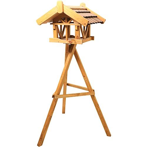 Vogelhuis Theo met standaard - 50 x 54 x 41 cm - Grenen FSC 100%
