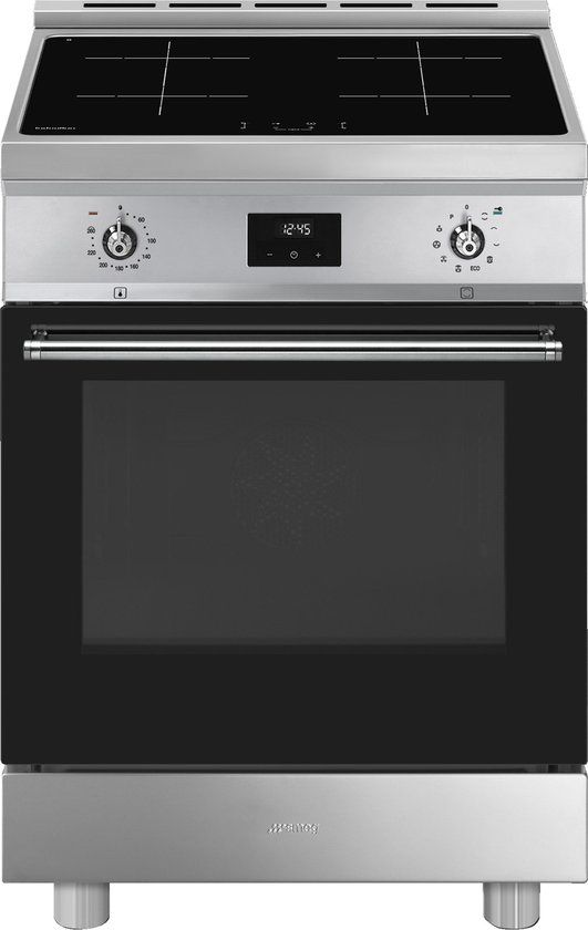 Smeg C6IPXT2 Vrijstaand fornuis - Elektrisch - Inductiekookplaat - Roestvrijstaal