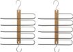 5five Five Kledingkast - Set van 2x stuks - 5 broeken - 33 x 49 cm - kleerhangers/broekhangers