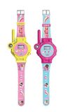Lexibook Barbie Walkie-Talkie Horloges, 2 stuks, 200m bereik, zaklamp, kompas, oplaadbaar, Roze/geel en Roze/blauw