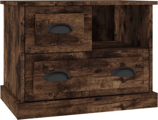 vidaXL Nachtkastje 60x39x45 cm gerookt eikenkleurig