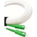 Elfcam - 2m Glasvezelkabel/Verlengkabel SC/APC naar SC/APC Singlemode Simplex, Versterkte schilden en connectoren voor KPN, Vodafone, T-Mobile, Tele2, Odido, Wit(2M)