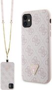 Guess 4G Triangle Crossbody Back Case - Geschikt voor Apple iPhone 11/XR (6.1") - Roze