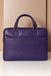 D'Arienzo Cartable 24 heures Cuir Violet serviette d'ordinateur poche zippée, Taille Unique, Couleur Violet