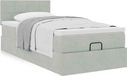 Prolenta Maison Exclusive - Ottoman bedframe met matras, lichtgrijs, 80x200 cm, fluweel