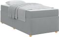 vidaXL Cadre de lit avec matelas gris clair 90 x 190 cm Tissu
