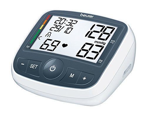 Beurer BM 40 Bovenarm bloeddrukmeter met Aritmie et Hypertensie detectie, XL display en 2x60 geheugen