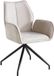Lizzely Garden & Living Set Deal: 6 eetkamerstoelen met armleuningen, draaibaar, taupe chenille, Halix