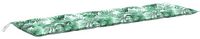 vidaXL Tuinbankkussen met bladpatroon, 200x50x7 cm, Oxfordstof, Groen
