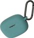 kwmobile hoes voor draadloze oordopjes geschikt voor JBL Wave Beam / Beam 2 / Wave 200TWS hoes - siliconen beschermhoes - gestanst patroon design in blauwgroen