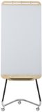 ARCHYI Glas-flipchart Douro, mobiel, 700x1200 mm, chroomgestell