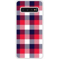 Samsung Bedrukt siliconen hoesje compatibel met Galaxy S10 Tartan Tricolor