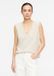 Comma Strickpullunder V-hals Lange mouw Lichtbeige Viscose Regular Fit Dames 46