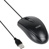TooQ TQM-1001-B Muis Universeel Ambidextrous USB Type-A Optisch 1000 DPI Zwart