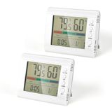Romon Digitale thermometer, 2 thermometers, hygrometer, met opties voor ophanging/ondersteuning, mini-hygrometer, digitaal, lcd-display, binnen, voor koelkast, vriezer, binnenthermostaat, wit