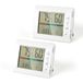 Romon Digitale thermometer, 2 thermometers, hygrometer, met opties voor ophanging/ondersteuning, mini-hygrometer, digitaal, lcd-display, binnen, voor koelkast, vriezer, binnenthermostaat, wit