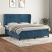 Maison Exclusive - Sommier à lattes de lit et matelas bleu foncé 180x200cm velours