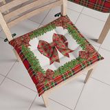 PETTI Artigiani Italiani - Kerststoelkussens, stoelkussens, kerstset met 6 stuks, stoelkussens Kerstmis van microvezel met banden, 100% Made in Italy