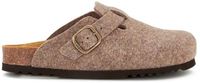 Scholl Fae New Light Brown Dames Instappers Wol Bruin