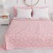 PETTI Artigiani Italiani - Sprei voor Frans bed, lente, zomer, lichte deken voor Frans bed, beddengoed, roze kant, 100% Made in Italy