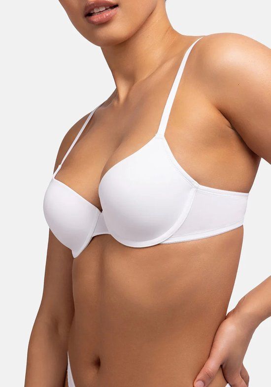 Dorina BH Beugel - T-shirt BH licht gevuld - Schijnt niet door - Goedkope maar goede bh - Zwart - Beige - wit - 75A