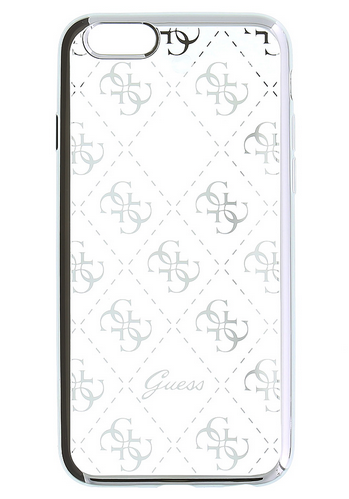 Guess 4G iPhone 6/6S Case - Transparant/Zilver