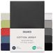 Dreamzie Boxspring Hoeslaken 180x200 cm - 200x200 cm, 100% katoenjersey, matrashoogte tot 37 cm, hypoallergeen, Oeko-Tex, zwart