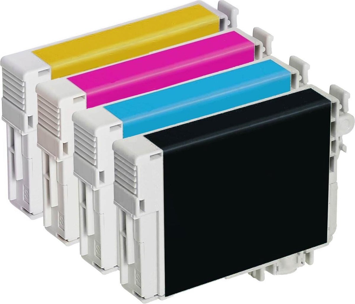 InktDL Compatible inkt cartridges voor Epson T0715| Multipack van 4 cartridges voor Epson Stylus D120, S20, S21, SX100, SX105, SX110, SX115, SX200, SX205, SX210, SX215, SX218, SX400, SX405, SX410, SX415, SX510W, SX600FW, SX610 (T0711, T0712, T0713, T0714)