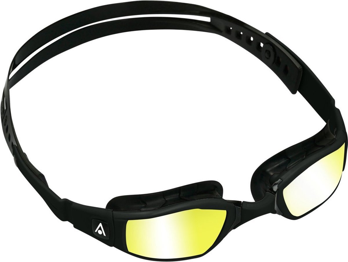 Aquasphere Aquasphere Ninja - Zwembril - Volwassenen - Yellow Titanium Mirrored Lens - Zwart