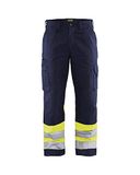 Blåkläder Werkbroek High Vis 1564-1811 - Marine/High Vis Geel - D124