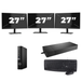 Dell OptiPlex 7080 USFF - Intel Core i5-10e génération - 8 Go de RAM - 256 Go SSD - Windows 11 + 3 moniteurs 27 pouces