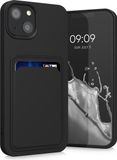 kwmobile telefoonhoesje geschikt voor Apple iPhone 13 - Hoesje met pasjeshouder - TPU case in zwart