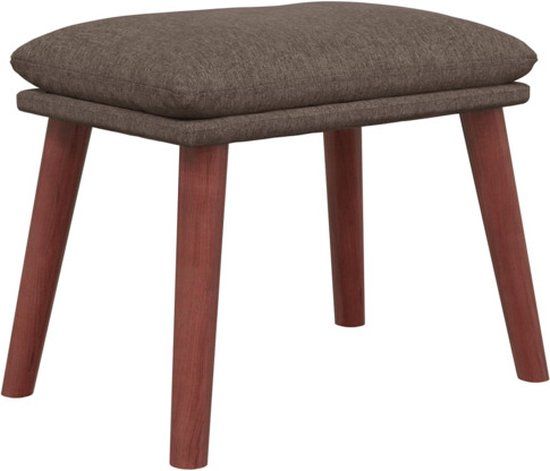 vidaXL Voetenbank 45x29,5x35 cm stof taupe