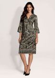 MADELEINE Jurk Paisley-jurk met volantmouwen